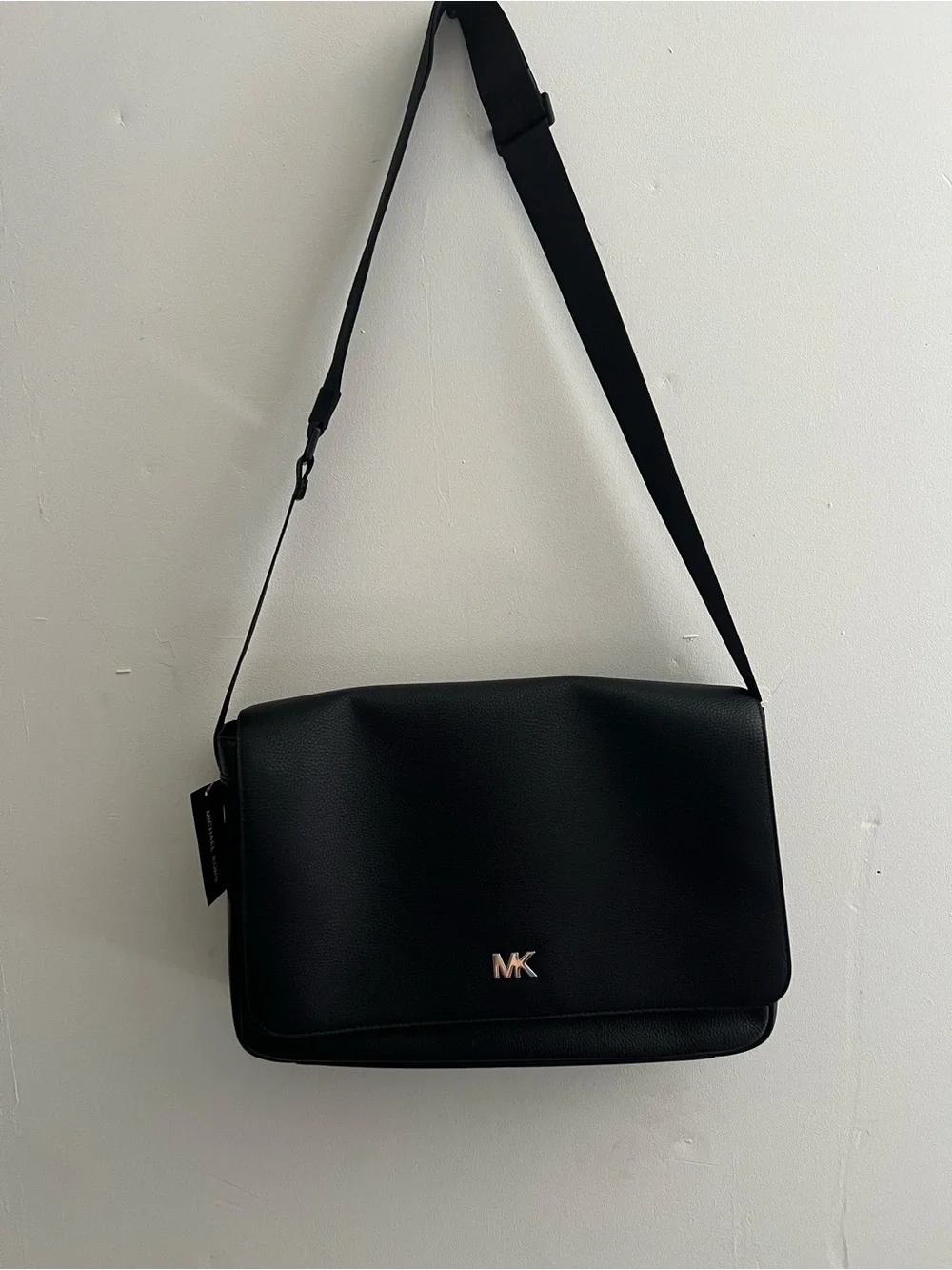 Michael Kors Men’s Black Pebbled Leather Laptop Bag